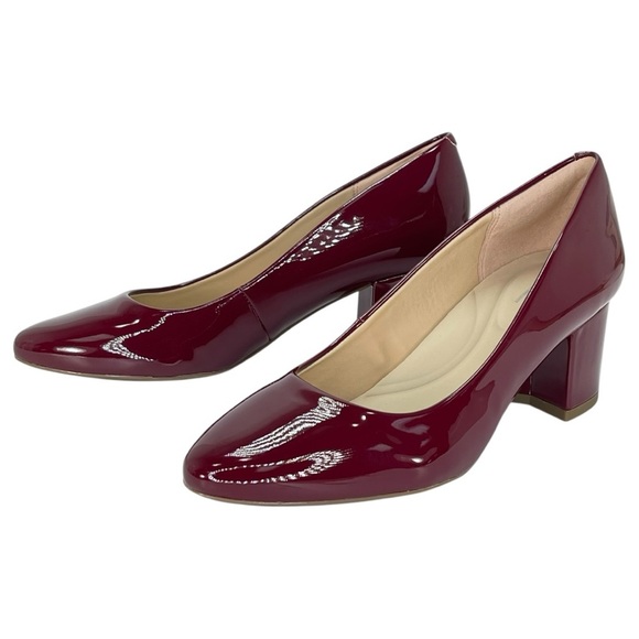 Easy Spirit Cosma3 Dark Plum Patent Leather Womens Pumps Size 8M - Picture 8 of 11